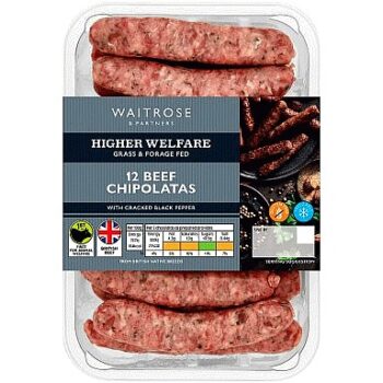 Waitrose Aberdeen Angus Beef Chipolatas (340g)