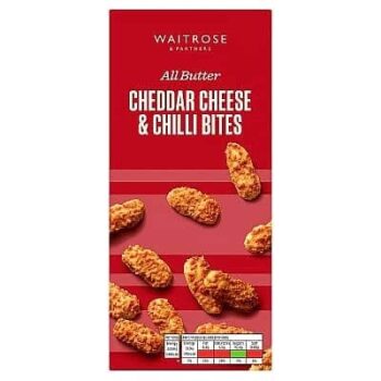 Waitrose All Butter Cheddar Cheese & Chilli Bites (100g)