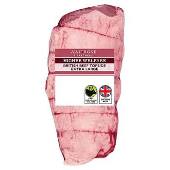 Waitrose British Beef Topside Extra Large per kg