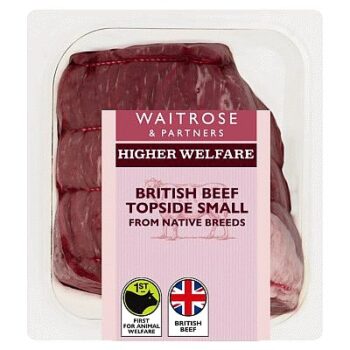 Waitrose British Native Breed Small Beef Topside per kg