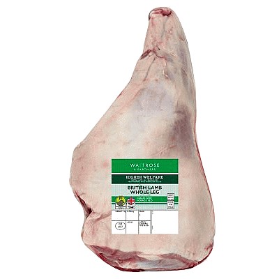 Waitrose British Succulent Whole Leg of Lamb per kg
