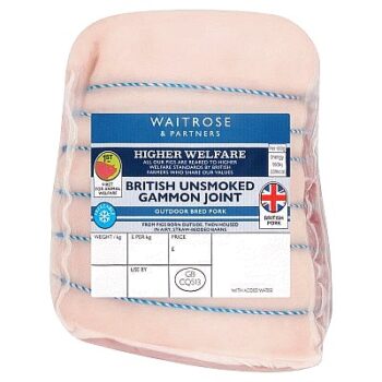 Waitrose British Unsmoked Gammon Joint per kg