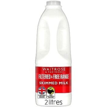 Waitrose Filtered British Free Range Skimmed Milk (2 Litre)