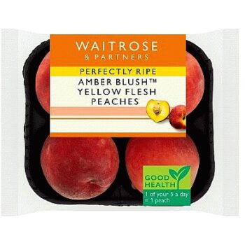 Waitrose Perfectly Ripe Amber Blush Peaches (4)