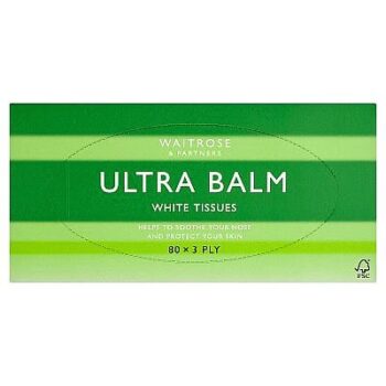 Waitrose Ultra Balm White Tissues 80 sheets
