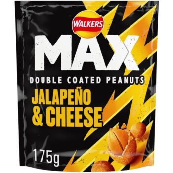 Walkers Max Strong Jalapeno & Cheese Double Coated Peanuts (175g)