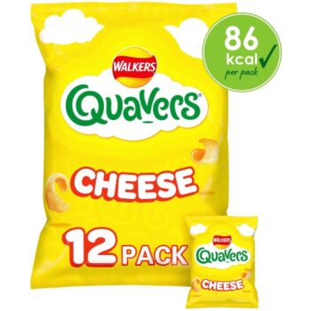 Walkers Quavers Cheese Multipack Crisps (12 x 16g)