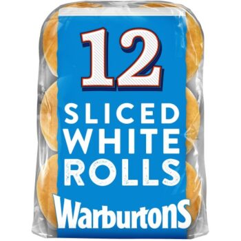 Warburtons 12 Soft & Sliced White Rolls (12)