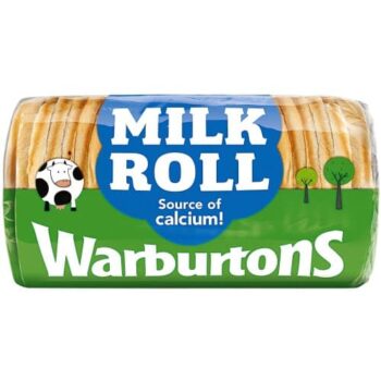 Warburtons Milk Roll Soft Medium Sliced White Bread (400g)