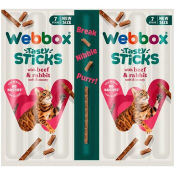 Webbox Tasty Sticks with Beef & Rabbit (7 x 5g, 35g)