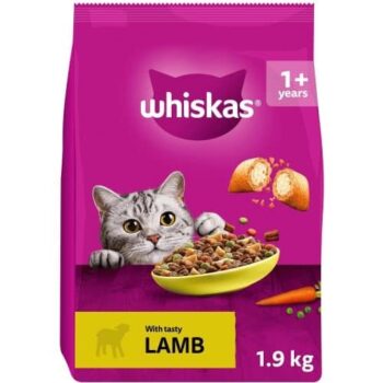 Whiskas Adult 1+ Dry Cat Food Biscuits Lamb (1.9kg)