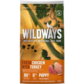Wildways Dry Puppy Food Fresh Chicken With Turkey & Vegetables (2kg)