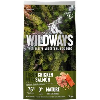 Wildways Fresh Chicken With Salmon & Vegetables Dry Senior Dog Food (2kg)