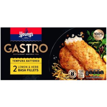 Young's Gastro Tempura Battered 2 Lemon & Herb Basa Fillets (310g)