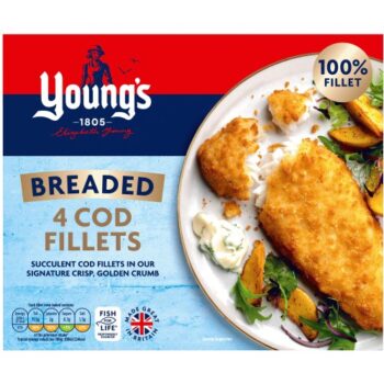Young's Simply Breaded 4 Cod Fillets (400g)