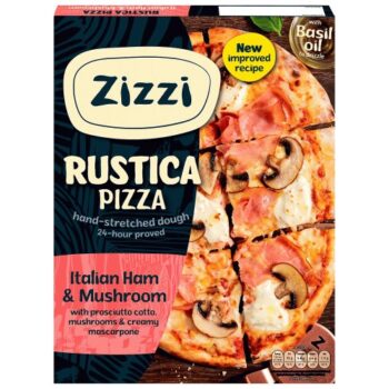 Zizzi Rustica Ham & Mushroom Pizza