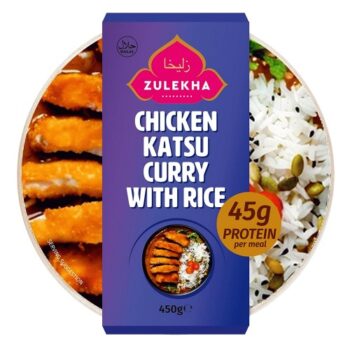 Zulekha High Protein Halal Chicken Katsu Curry With Rice (450g)