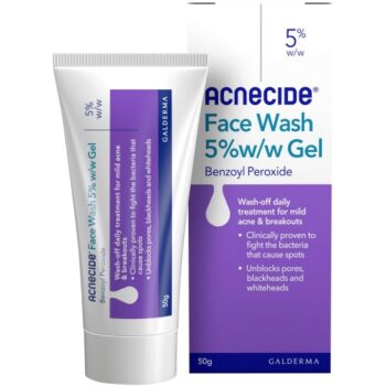Acnecide Face Wash Treatment with 5% W W Benzoyl Peroxide (50g)