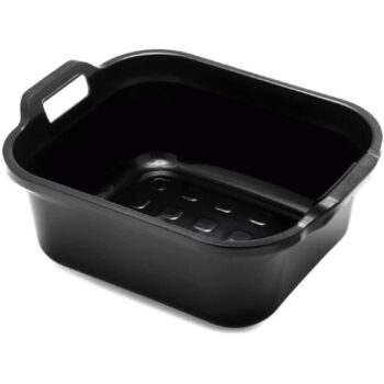 Addis Eco Black Recycled Plastic Washing up Bowl with Twin Handle (10 Litre)