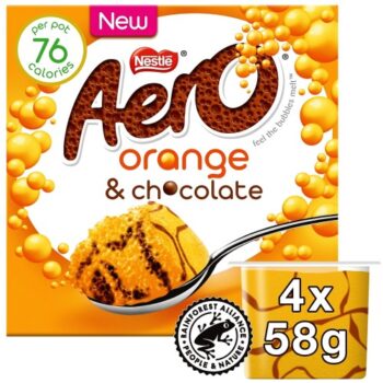 Aero Orange & Chocolate Bubbly Mousse (4 x 58g, 232g)