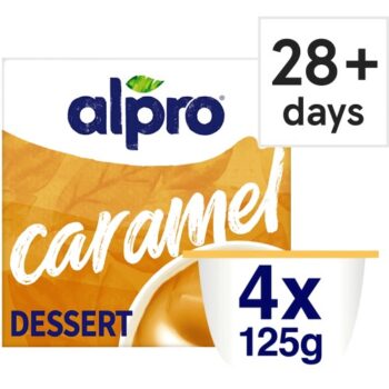 Alpro Creamy Caramel Dairy Free Vegan Soya Dessert (4 x 125g)