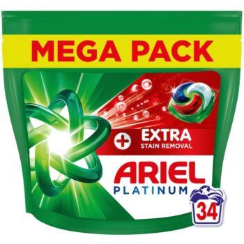 Ariel Platinum Pods Laundry Detergent Washing Capsules Extra Stain Removal 34 Washes