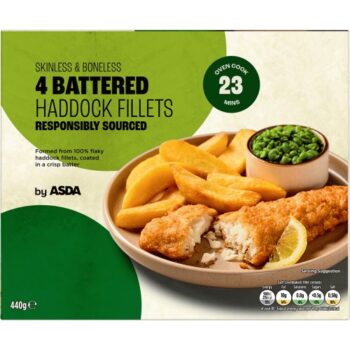 ASDA 4 Battered Haddock Fillets