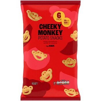 ASDA Cheeky Monkey Potato Snacks (6 x 15g, 90g)