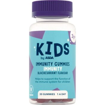 ASDA Kids Immunity Gummies Blackcurrant Flavour 1 a Day 30 Gummies