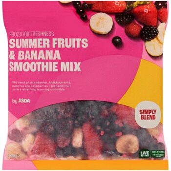 ASDA Summer Fruits & Banana Smoothie Mix (500g)