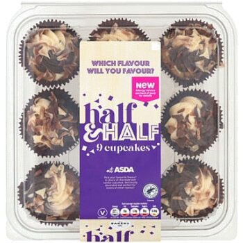 ASDA The Bakery at Half & Half 9 Cupcakes
