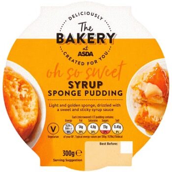 ASDA The Bakery The Bakery Oh So Sweet Syrup Sponge Pudding (300g)