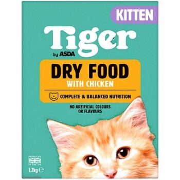 ASDA Tiger Kitten Dry Food with Chicken (1.2kg)