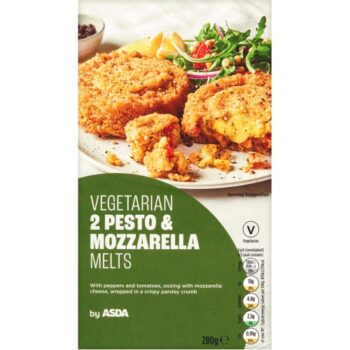 Asda Vegetarian 2 Pesto & Mozzarella Melts