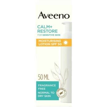 Aveeno Calm+Restore moisturising lotion SPF50 (50ml)
