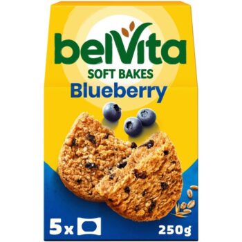 Belvita Breakfast Biscuits Soft Bakes Filled Blueberry (5 x 50g)