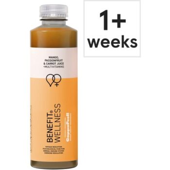 BENEFIT WELLNESS MANGO PASSION FRUIT & CARROT JUICE + MULTIVITAMINS 750ml.