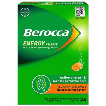 Berocca Orange Effervescent Vitamin Energy Tablets (45)