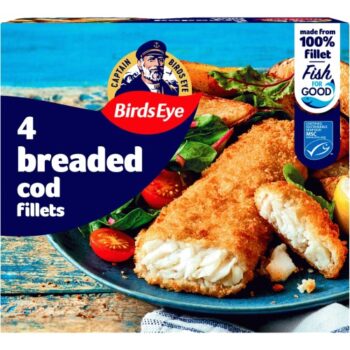 Birds Eye 4 Breaded Cod Fillets (4 x 400g)