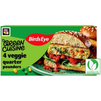 Birds Eye Green Cuisine Vegetarian 4 Veggie Quarter Pounder Burgers (4 x 454g)