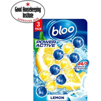 Bloo Power Active Lemon Toilet Rim Block (2 x 50g)