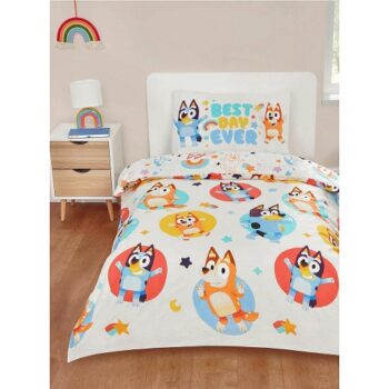 Bluey Bluey Best Day Ever Reversible Duvet Cover Set Toddler Toddlr