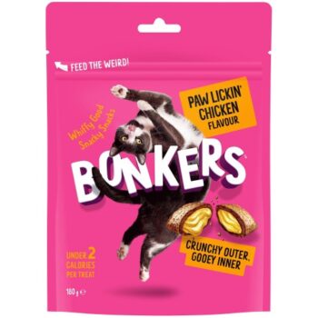 Bonkers Paw Lickin Chicken Flavour Cat Treats (180g)