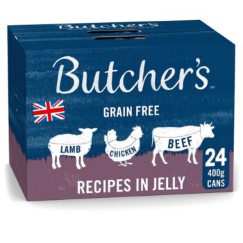 Butcher's Recipes in Jelly Grain Free Adult Dog Food Tins 24x400 (24 x 400g)