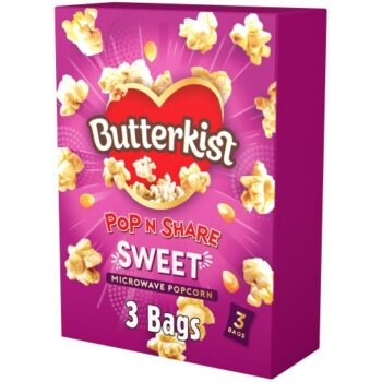Butterkist Ready to Pop Sweet Microwave Popcorn (3 x 60g)