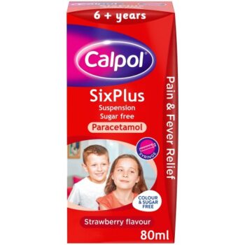 Calpol 6+ Years Suspension Strawberry Sugar Free (80ml)