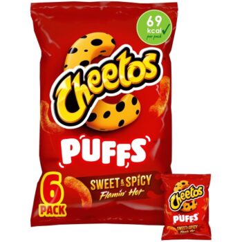 Cheetos Puffs Sweet & Spicy Multipack Snacks Crisps (6 x 13g)