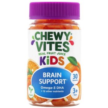 Chewy Vites Kids Brain Support Fruit Gummies Omega 3 DHA