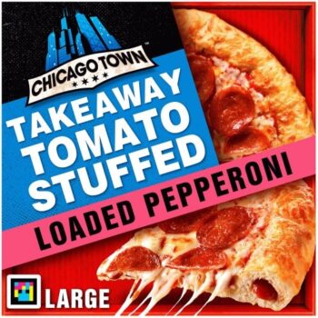 Chicago Town Takeaway Large Stuffed Pepperoni Pizza Tomato Stuffed Crust Sauce (645g)