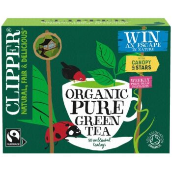 Clipper Fairtrade Pure Green Tea 80 Tea Bags (80 x 160g)